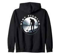 Dirt Fishing Metal Detecting River Hunter Hobby Zip Hoodie