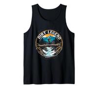 Dirt Legend Cool Mountain Biker on a Bridge Tank Top