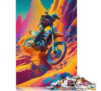 Dirt Motocross BestArt Jigsaw Puzzles Puzzles for Adults Kids. 1000 Pieces Impossible Challenge Toy Educational Game Home Decoration for Educational Games Gifts 1000pcs (40x28cm)