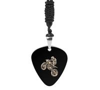 Dirt Motorcycle Mountain Biking Fashion Guitar Picks Necklace Music Jewellery Personalized Pendant