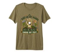 Dirt On My Hands Grass Under My Feet Golf Gardening Premium T-Shirt