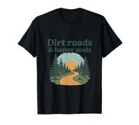 Dirt Roads & Happy Souls Retro Vacation Graphic T-Shirt