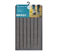 Dirt Stopper Pro Rectangular Scraper Entrance Door Mat - Grey