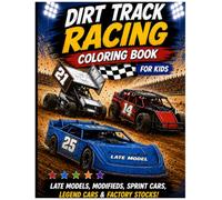 Dirt Track Racing Coloring Book For Kids