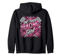 Dirt Track Racing Girl Sprint Car Passion Zip Hoodie