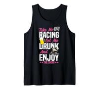 Dirt Track Racing Race Girlfriend Girl Beer Sprint Car Take Tank Top