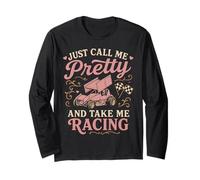 Dirt Track Racing Race Girlfriend Girl Grandma Sprint Car Long Sleeve T-Shirt