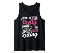 Dirt Track Racing Race Girlfriend Girl Sprint Car Just Call Tank Top