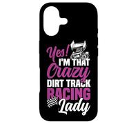 Dirt Track Racing Race Girlfriend Girl Sprint Car Yes! I'm Case for iPhone 17