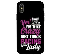 Dirt Track Racing Race Girlfriend Girl Sprint Car Yes! I'm Case for iPhone X/XS