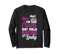 Dirt Track Racing Race Girlfriend Girl Sprint Car Yes! I'm Long Sleeve T-Shirt