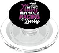 Dirt Track Racing Race Girlfriend Girl Sprint Car Yes! I'm PopSockets PopGrip for MagSafe