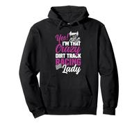 Dirt Track Racing Race Girlfriend Girl Sprint Car Yes! I'm Pullover Hoodie