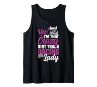 Dirt Track Racing Race Girlfriend Girl Sprint Car Yes! I'm Tank Top