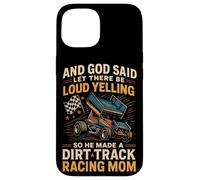 Dirt Track Racing Race Mom Grandma Retro Sprint Car And God Case for iPhone 15