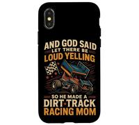 Dirt Track Racing Race Mom Grandma Retro Sprint Car And God Case for iPhone X/XS