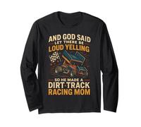 Dirt Track Racing Race Mom Grandma Retro Sprint Car and God Long Sleeve T-Shirt