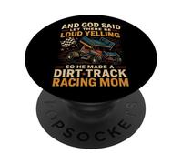 Dirt Track Racing Race Mom Grandma Retro Sprint Car And God PopSockets Adhesive PopGrip