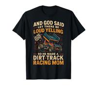 Dirt Track Racing Race Mom Grandma Retro Sprint Car and God T-Shirt