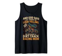 Dirt Track Racing Race Mom Grandma Retro Sprint Car and God Tank Top