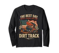 Dirt Track Racing Race Vintage Sprint Car Flag Patriotic The Long Sleeve T-Shirt