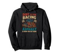 Dirt Track Racing Race Vintage Usa American Flag Sprint Car Pullover Hoodie
