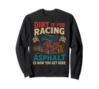 Dirt Track Racing Race Vintage Usa American Flag Sprint Car Sweatshirt