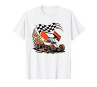 Dirt Track Saturday Night Race Under Lights Dust Flying T-Shirt