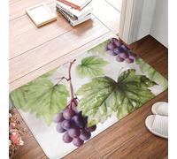 Dirt Trapper Door Mat 16 x 24 in Non-Slip Washable Entrance Mat Beautiful Grape Leaves Doormats Indoor Outdoor Absorbent Welcome Mat Low Profile Floor Mats Flannel Bath Mat Carpet