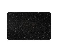Dirt Trapper Door Mat 19.5 x 31.5 in Non-Slip Washable Entrance Mat Black Glitter Doormats Indoor Outdoor Absorbent Welcome Mat Low Profile Floor Mats Flannel Bath Mat Carpet