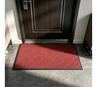 Dirt Trapper Indoor & Outdoor, Non-Slippery Heavy Duty 30x55cm Dark Red | Natural Coir Doormat Cut To Size For Muddy Shoes & Paws