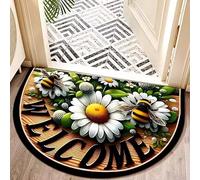 Dirt Trapper Mat Indoor Outdoor Door Mat Washable, Weatherproof, Non-Slip, High-Quality Doormat Semicircular Outdoor and Indoor Aesthetic Outdoor Door Mat Front Door Dirt Trapper Mat 50 x 80 cm