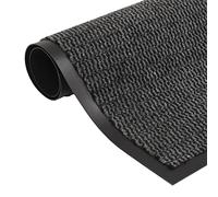 Dirt Trapper Mats Rectangular 40 x 60 cm Anthracite Tufted Non-Slip Weatherproof Door Mat for Entrance Indoor Outdoor Front Door Hallway Rug with High Dirt and Moisture Absorption Pack of 2