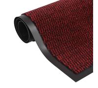 Dirt Trapper Mats Set of 2 Rectangular Tufted 90 x 150 cm Red Non-Slip Washable Weatherproof for Front Door Entrance Hallway Balcony Patio Clean Mat Indoor Outdoor