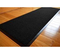 DIRT TRAPPER SMALL MEDIUM LARGE DOORMAT ANTHRACITE/BLACK ABSORBENT BATHMATS NON SLIP HEAVY DUTY RUG INSIDE OUTSIDE WATERPROOF BARRIER MAT DOOR OFFICE FLOOR KITCHEN RUNNER UTILITY CARPET (80 X 200 CMS)
