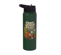Dirt Under My Nails Vegetable Garden Green Thumb Shirt Stainless Steel Insulated Water Bottle