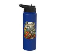 Dirt Under My Nails Vegetable Garden Green Thumb Shirt Stainless Steel Insulated Water Bottle
