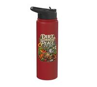 Dirt Under My Nails Vegetable Garden Green Thumb Shirt Stainless Steel Insulated Water Bottle