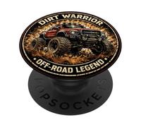 Dirt Warrior Off Road Legend Lifted Truck Graphic PopSockets Adhesive PopGrip