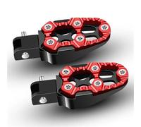 Dirtbike Pegs For 1 Pair Universal Aluminum Alloy Foot Pedals Angle Adjustable Motorcycle Scooter ATV E-Bike Rests(Red)