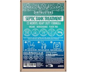 Dirtbusters enzyme septic tank treatment 12 month supply Sewage and cesspit Tank Cleaner