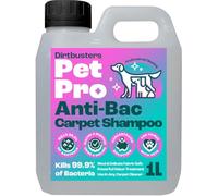 Dirtbusters Pet Pro Antibacterial Carpet Cleaner Shampoo (1L) Formula Kills 99.99% of Bacteria - Removes Pet Odours, Urine & Stains - Safe On Wool, Professional Carpet Cleaning Solution