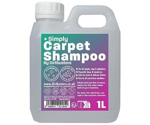 Dirtbusters Simply Carpet Cleaner Shampoo Solution, Powerful 3-In-1 Carpet Cleaner Solution To Clean All Soiling & Neutralise Odour, Urine & Stains (1L)