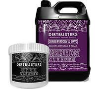 Dirtbusters UPVC PVCU Cleaner Restorer Paste & Conservatory Cleaner Solution For Roofs, Clean & Restore Roofing, Panels, Doors, Window Frame, Facias, PVC & Plastic (5L & 500g)