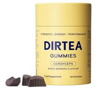 DirTea Cordyceps Gummies – 3,000mg – Vegan, Sugar Free, Vitamin C, B3 & B5 – 60 Mixed Berries