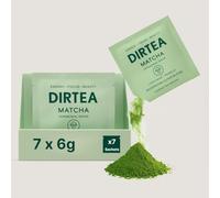 DIRTEA Matcha Powder - 100% Organic Ceremonial Grade Matcha from Japan - Super Blend Tea with Lions Mane & Tremella - 2,500mg per Serving - Organic 42g - 7 x 6g Servings