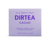 DIRTEA Cacao Sachets (7 x 6g) - 2,500mg Organic Lion’s Mane, Reishi & Tremella with MCT & Moringa - Vegan & Non-GMO