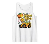 Dirty 3rd Y Funny Construction Third Birthday Front Loader Tank Top