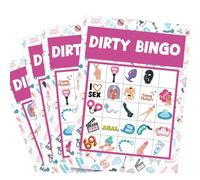 Dirty Bingo Party Game, 20 Players, Humours Cards for Hen Party, Bridal Shower, Girls Night