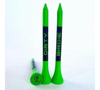 Dirty Birdie Golf | 80 x Green Bamboo Golf Tees - 70mm Bag | Biodegradable Golf Tees | Strong & Durable| Eco-Friendly | Golf Accessories For Men & Women | Perfect Golf Gift